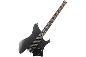 EART GW2-SE Headless Electric Guitar with Eart Standard Artones-H2SE Pickups Set, India Rosewood Fingerboard, Bone Nut(Metal Black)
