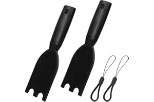 Owiooll 2-Pack Universal Grill Scraper for George Foreman & Most Grooved Indoor Grills, Heat-Resistant Nylon Spatula for Easy Cleaning & Non-Stick Surfaces