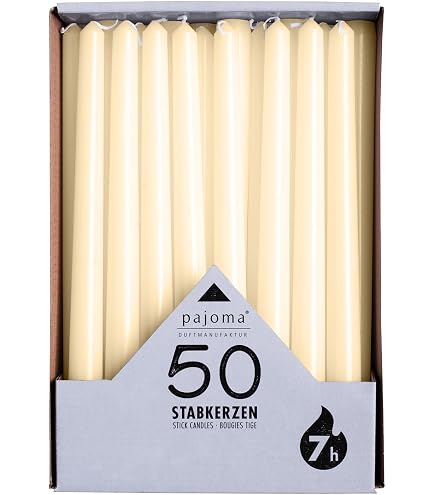 Duni 351318 Bougies de Chandelier Crème