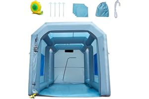 VEVOR Cabine de Peinture Gonflable 4x2,95x2,75 m Tente Peinture Gonflable Automobile en Oxford 210D avec Système de Filtration 1 Souffleur 950 W Station de Travail pour Pose de Peinture Atelier Garage