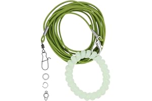 LT Easiyl Harnais pour oiseaux avec corde d'entraînement 3 m pour perroquets, pigeons et perruches avec anneau 4# (vert)