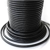 AURORIS Lederband Rund 4mm - 5m Naturleder Ungefärbt