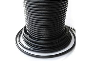 ‎AURORIS Auroris - 10m Rolle Lederband rund - Ø 3mm - schwarz