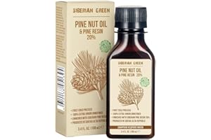 SIBERIAN GREEN Sibirisches Pinienkernöl Zedernussöl mit Kiefern- und Zedernharz, rein natürlich, 100 % extra vergine, kaltgepresst, 100 ml