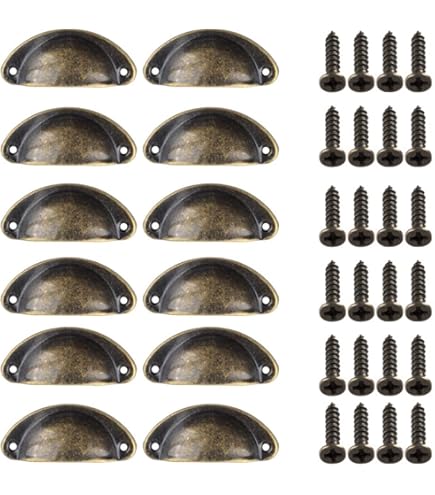 Relaxdays Set Da 2 Aniglie Per Obili, Vintage, Anici Per Aradi E Cassetti, Anipole, In