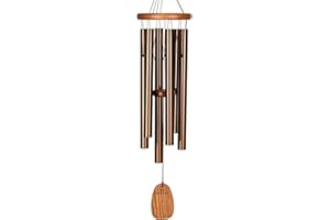WOODSTOCK CHIMES Woodstock Amazing Grace Chime Windspiel Mittel aus Aluminium und Holz in der Farbe Bronze, Länge: 60,9cm, AGMBR