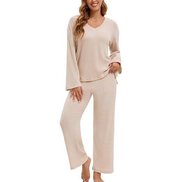 2-delige outfits voor dames, loungekleding, geribbelde, Co Ords sets