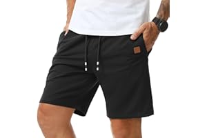Suwangi Pantalones Cortos Deportivos Hombre Verano Cargo Shorts Algodón Bermudas Pantalón Corto Casual Trabajo Bolsillos Cremallera