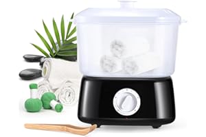 Couleeur Scaldasalviette Elettrico, Scalda Salviette Riscaldamento Rapido a 202 F in 10 Minuti, Grande capacità Scalda Asciugamani con Clip,Asciugamani per Spa/Viso/Parrucchieri/Uso Domestico(Nero)