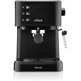 Ufesa Varese Compact Espresso and Cappuccino Coffee Maker, 1050W, Steamer Steamer, 20 Bars, 1 or 2 Coffees, 1.5L Reservoir, C