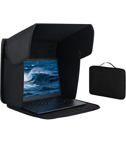 Parasole Per Laptop 12-14 Pollici – Antiriflesso, Regolabile, Protegge La Privacy, Leggero E Pieghevole Per Esterni