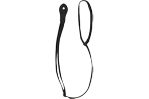 Levy's M19C Sangle de Guitare Mandolin Strap - 3/8" Cotton Leather Ends - Black