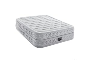 Intex 64490 Materasso Dura Beam Supreme, Teconologia Fiber-Tech Q con Pompa Elettrica Incorporata, 152 x 203 x 51 cm