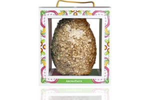 AROMATASTE Uovo di Pasqua Artigianale Cioccolato Bianco Nocciole Tonda Giffoni | Nocciole Salate | Confezione Regalo | 300 g