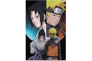 HUANNY Kit de peinture diamant 5D à faire soi-même pour adultes et enfants, peinture à strass ronds avec diamants au point de croix, art diamant et pois (Sasuke / 30,5 x 40,6 cm)