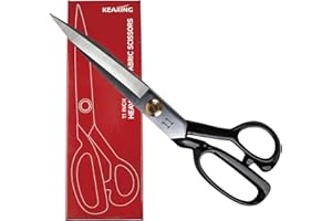 KEARING 11 Inch Heavy Duty Fabric Scissors, Professional Tailor Shears for Precision Cutting of Leather, Denim, and Multi-Layer Fabrics for Dressmaking, Sewing, Cutting - 375g / 0.83 lb - Right-Handed