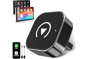 KILOVEXUY Adapter CarPlay Wireless 2025, aktualizacja OTA, pasuje do samochodów z 2016 i nowszych z CarPlay, współpracuje z iPhone iOS 11+ i Android Auto, Mini i Stable, automatyczne ponowne łączenie.