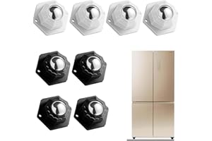 8 Stück Möbelrollen Schwerlast WISIRENT, Kleine Rollen für Möbel Mini 200Kg, Sselbstklebendes Starkes Rollenrad Möbel Rollen Schwarz, 360°Drehbare Rollen für Transport Von Möbeln, Waren