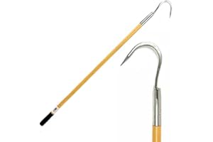 Sea Striker Wood Gaff | Elongated Hardwood Handle with Stainless Steel Hook