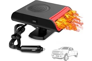 Showvigor 12V 150W Portable Car Heater Plug into Cigarette Lighter, 2 in 1 Fast Heating Defrost Defogger, 360 °Rotatable Handheld Windscreen Defogger Window Defroster for All Car