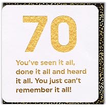 Lustige Geburtstagskarte Zum 70. – 'Seventy's Not Old It's Just Extra-Mature!' Mit Blanko Innenseite
