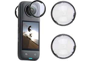CAYBATS Protezioni Lenti Panoramiche per Insta360 X4,Accessorio Action Camera con Doppio Rivestimento Ottico, Installazione Rapida, Superficie Impermeabile e Alta Trasparenza per Immagini Nitide