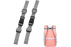 HOTMNTY Correa De Pecho Para Mochila,Correa Ajustable Para El Pecho,Correa De Esternón Con Hebilla,Ajuste Pectoral En Mochilas,Correa De Pecho Ajustable,Correa Antideslizante Duradera Para Senderismo,2 Piezas