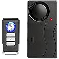 Meichoon Bike Alarm Wireless Vibration Motion Sensor with Remote Control Anti-Theft Burglar for Bicycle E-Bike Motorcycle Scooter Cart Trailer Equipment Fence 110db Super Loud