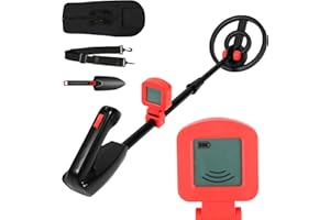 EINFEBEN Metal detector con display LCD, bobina di ricerca impermeabile in metallo, funzione tutto in metallo, altezza regolabile da 71 a 88 cm, per bambini e adulti, con borsa per il trasporto e
