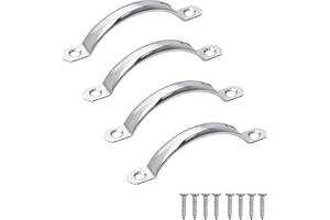 ORTAVA 4 Stück Schrank Türgriff Edelstahl Möbel Griffen Schrankgriffe Küchengriffe Schubladengriffe mit Schrauben (Bohrlochabstand: 80 mm)