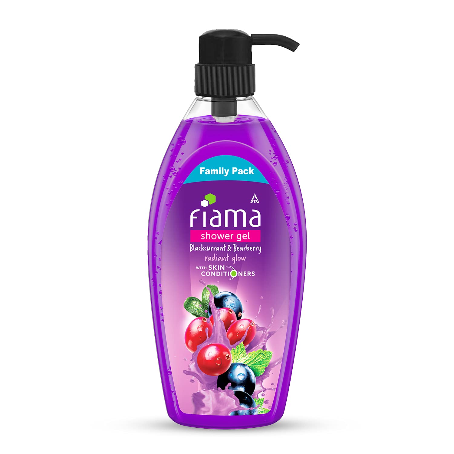 Fiama Body Wash Shower Gel Blackcurrant & Bearberry, 900ml Family Pack, Body Wash for Women & Men with Skin Conditioners for 