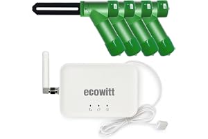 ECOWITT Golvfuktighetssensor WH51+ Gateway GW3000 integrerade sensorer 3-i-1 markfuktighetstestare, exakt mätning, kapacitiv