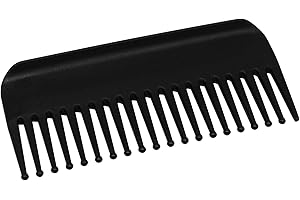 ZEROKIWI Professional Detangling Wet Comb, Standable Wide Tooth Hair Styling Comb for Men Women Pompadour Long Straight Curly Wavy No Handle Shampoo Comb for Travel, Gymbag, Purse, Home, Office (Black)