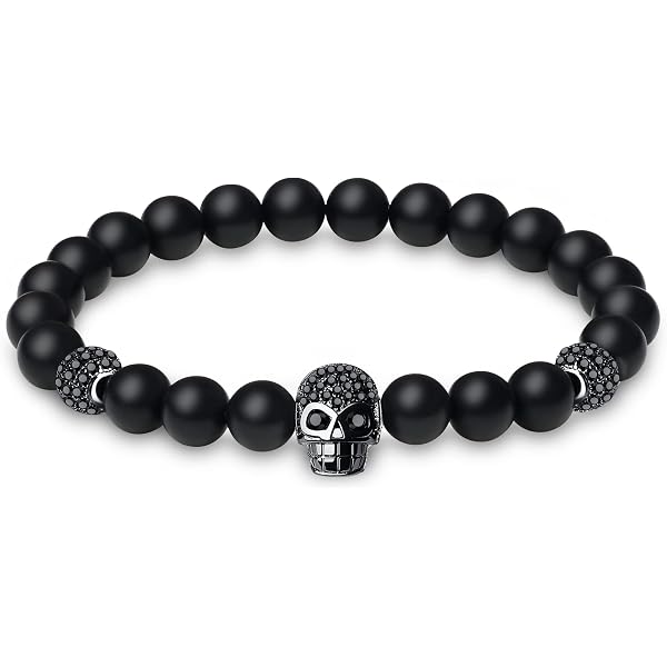 COAI Leopard Matte Onyx Stone Bracelet - Adjustable Beaded Bracelet For Men & Women, Gift Box Included