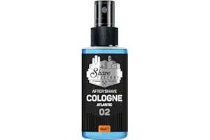 SHAVING FACTORY The Shave Factory After Shave Cologne - Atlantic - Lenisce, Rinfresca E Protegge La Pelle Dopo La Rasatura - Fragranza Maschile Di Lunga Durata - Prodotto in Turchia - (50 Ml)