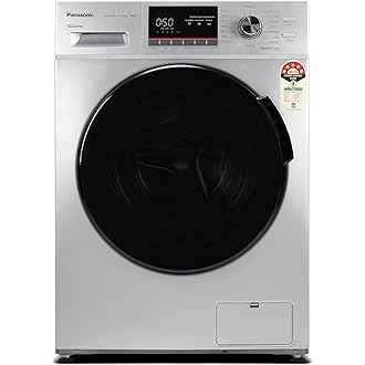 Panasonic 7 kg 5 Star Inverter Fully Automatic Front Loading Washing Machine (NA-147MF1L01, Silver)