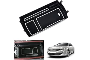GAFAT Compatible con Peugeot 508 SW GT Line 2019-2024 2025 Caja de Almacenamiento para Consola Central, 508 2024 Organizador de Reposabrazos Central, Guantera, Accesorios Peugeot 508