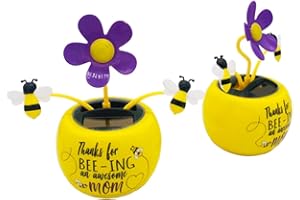 itrimaka Solarbetriebene Wackelblume Solarblume Wackelfigur Dekofigur Solarfigur Verzierung Für Ihr Auto, Haus Oder Büro