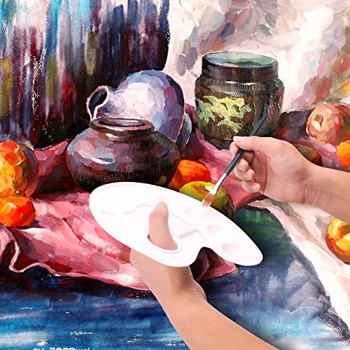 Jingxu 12st Borstenpinsel, Mischpalette Künstlerpinsel Pinselset Malen Acryl Palette Für Öl ölfarben - 2