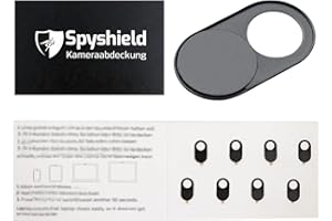 Spyshield 8X Kamera Abdeckung, Webcam Cover, Kamera Blocker für Smartphone, Tablet, Laptop