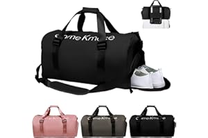 KYYLZ Sporttaschen für Damen und Herren,Reisetasche und Handtaschen,Sporttasche mit Schuhfach und Nassfach,Schwimmtasche Weekender Trainingstasche Tasche für Gym Fitness Urlaub Übernachtung Schwarz