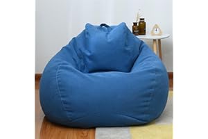 Odot Pouf Poltrona a Sacco, Poltrona Sacco, Sacchetto di Fagioli con Manico, Salotto Bean Bag, per Decorazione della Soggiorno Giardino (Senza Ripieno) (XL(100x120cm),Blu Navy)