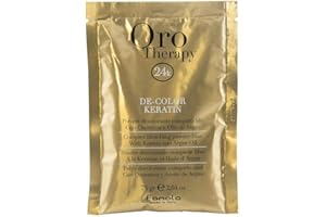 Fanola Decoloración ORO THERAPY 24K Polvo Compacto Azul con Keratina Aceite Argán 75gr - 1 sobre - PROFESIONAL