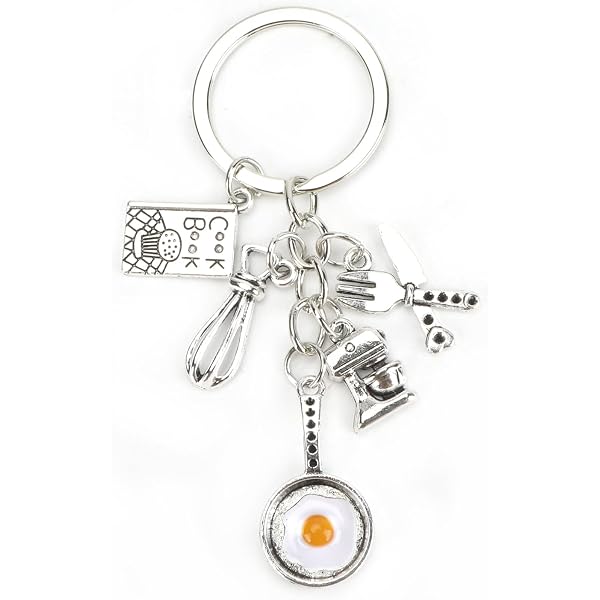 Toyvian 2Pcs Portachiavi Creativi da Cucina Dessert Torta Portachiavi Chef Portachiavi Appeso Ornamento