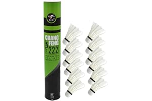 dzqad Volants De Badminton - Paquet De 12 Volants De Badminton en Plumes De Canard | Grande Durabilité, Stabilité Et Équilibre | pour Les Âges Et Joueu - Entraînement Sportif À Haute Vitesse