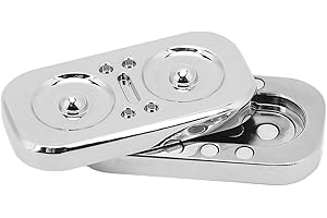 FOCKETY Magnetyczny suwak Fidget, Metalowy Poker Push Card Fidget Slider, EDC Dorosły Fidget Zabawki ADHD Autyzm Zabawki sensoryczne Relief Toys, Metal Fidget Zabawki do relaksującej terap (Srebro)