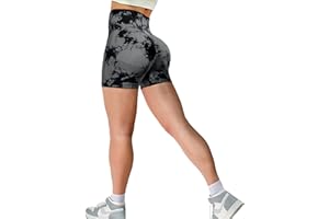 HIALTODAY Kurze Sporthose Sport Gym Shorts Damen, Push Up Kurze Hose Damen Scrunch Butt Leggings Shorts Seamless Blickdicht Booty Laufhose Radlerhose für Fitness Yoga Training