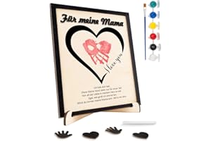 TheGiffter Geschenke für Mama von Tochter Sohn, DIY Familien Handabdruck Weihnachtsgeschenke für Mama, Besten Mutter Geschenkzum Weihnachten Vatertag Geburtstagsgeschenk