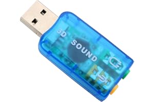 ‎ZERONE Zerone Externer USB Audioadapter, USB 2.0 3D 5.1 Kanal Audio PC Soundkartenadapter Kopfhöreradapter