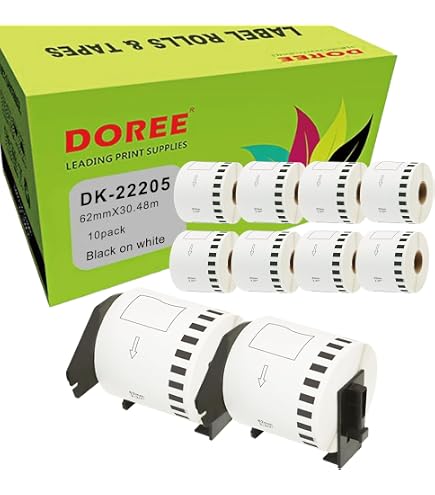 Rotolo Di Etichette Compatibili Brother DK-22243 102x30mt - 6